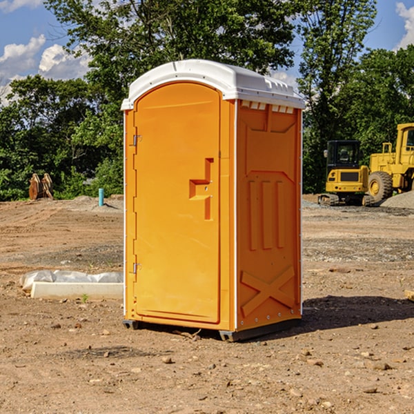 can i customize the exterior of the porta potties with my event logo or branding in Bunker Hill MI